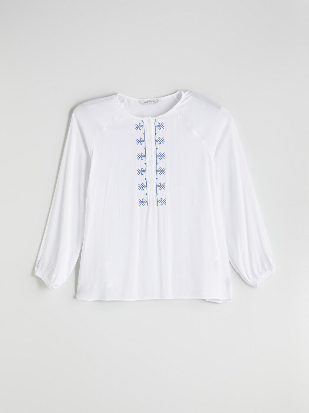 Crew Neck Embroidered Blouse-4