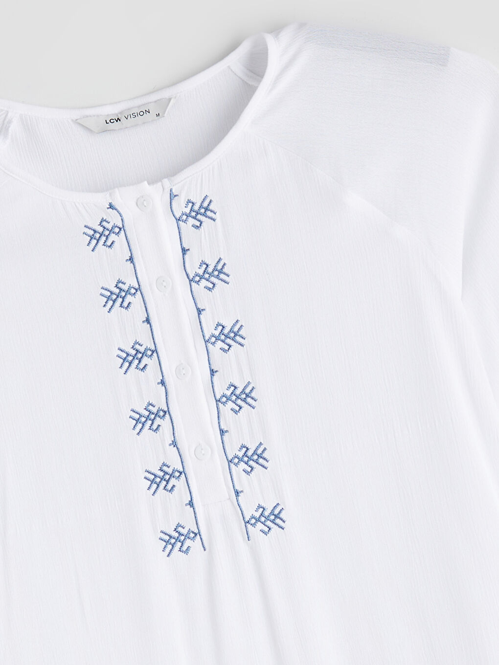 Crew Neck Embroidered Blouse-5