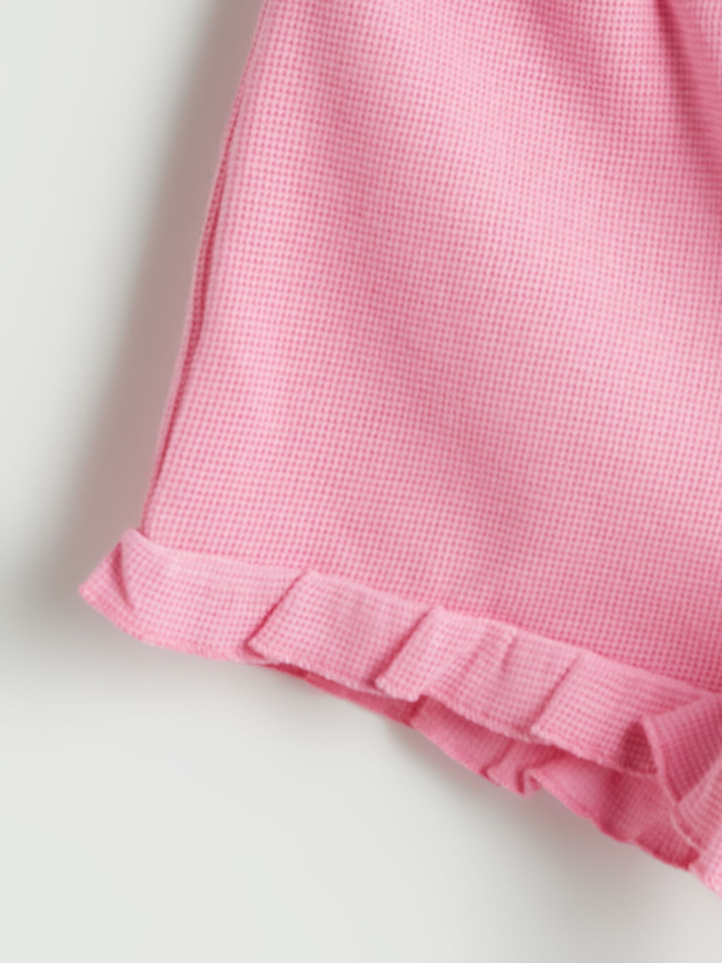 Pembe Beli Lastikli Kız Bebek Şort-2