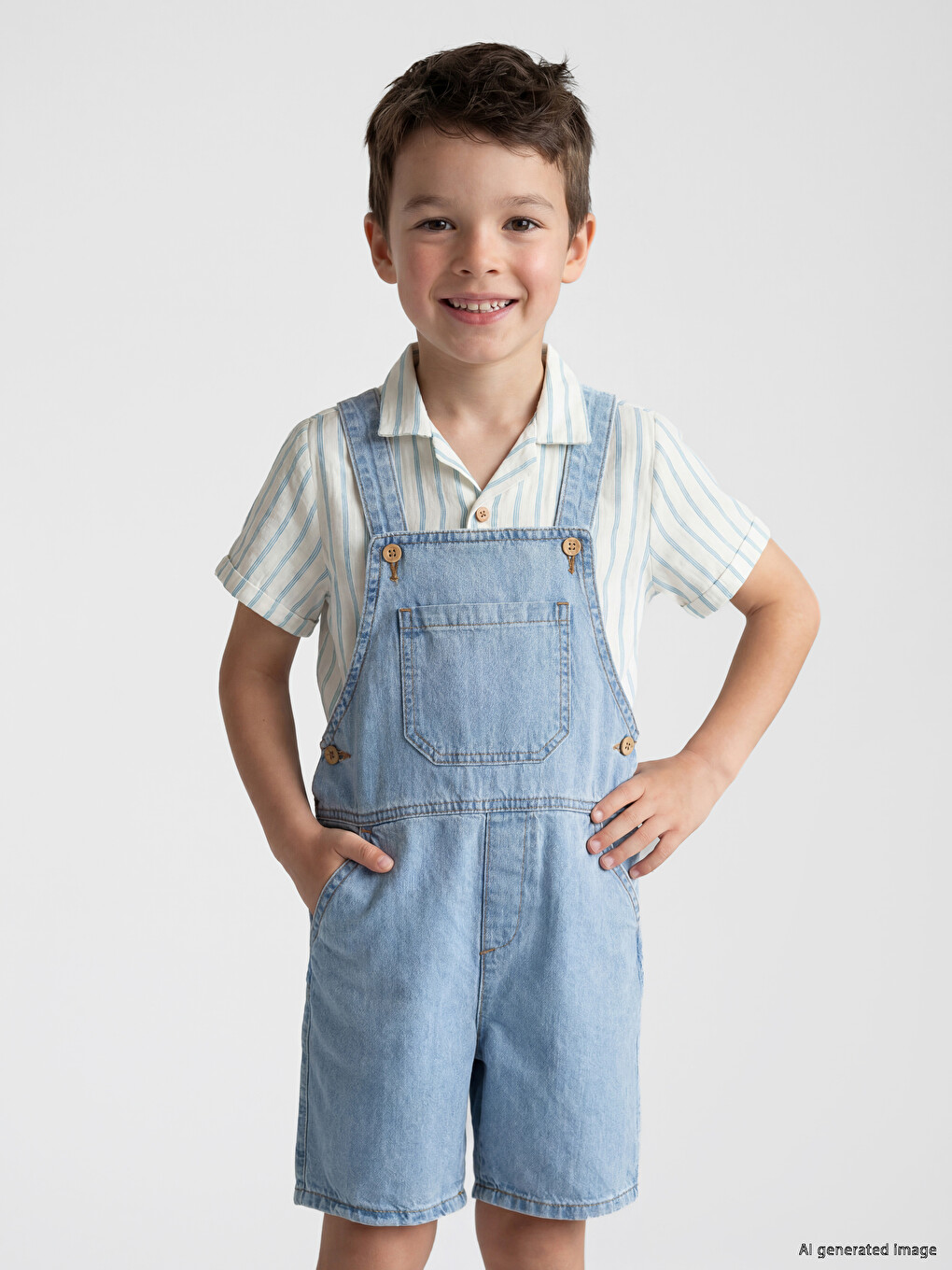 İndigo Erkek Çocuk Jean Şort Salopet