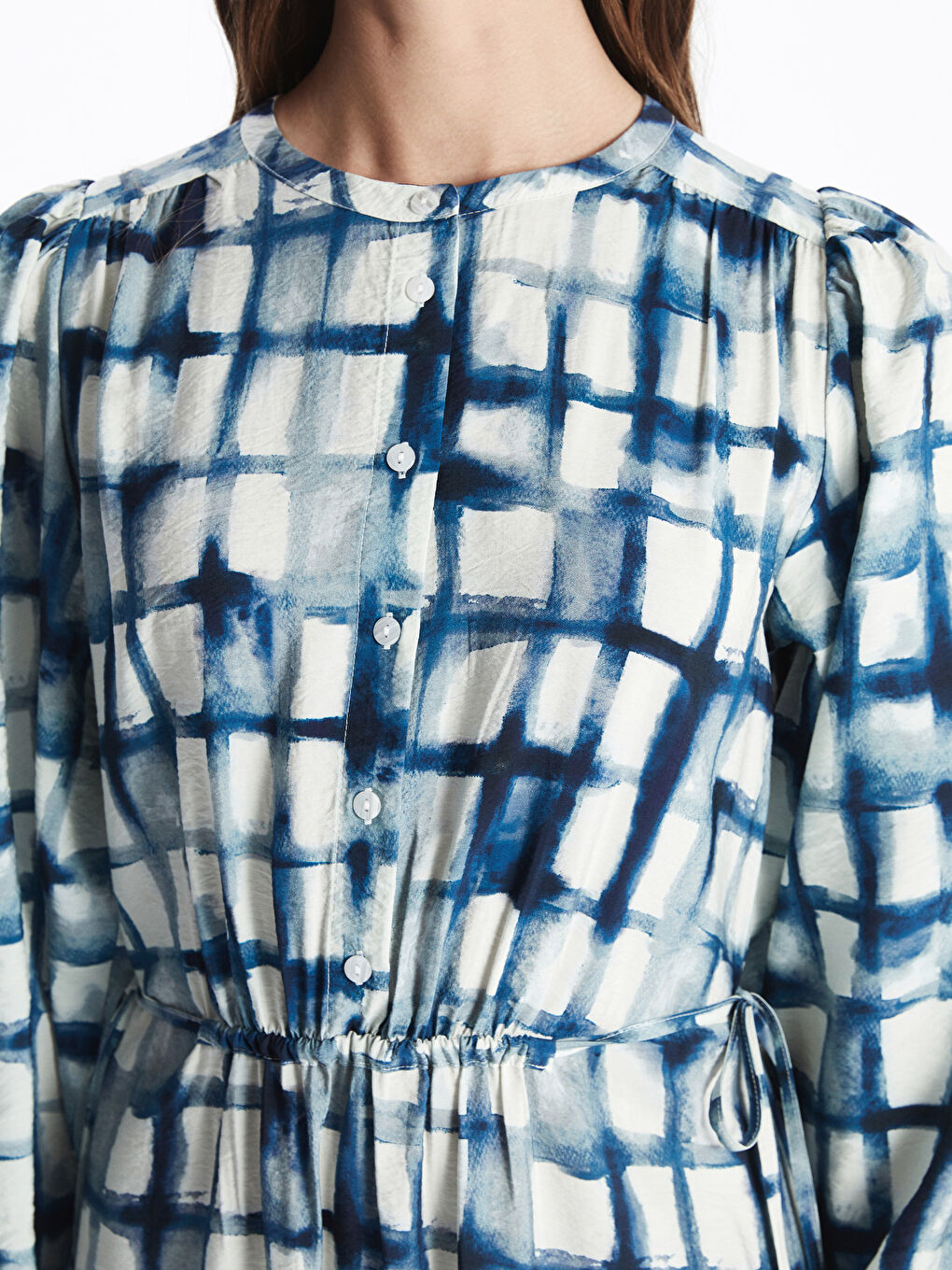 Crew Neck Patterned Women's Dress -S5H534Z8-LQQ