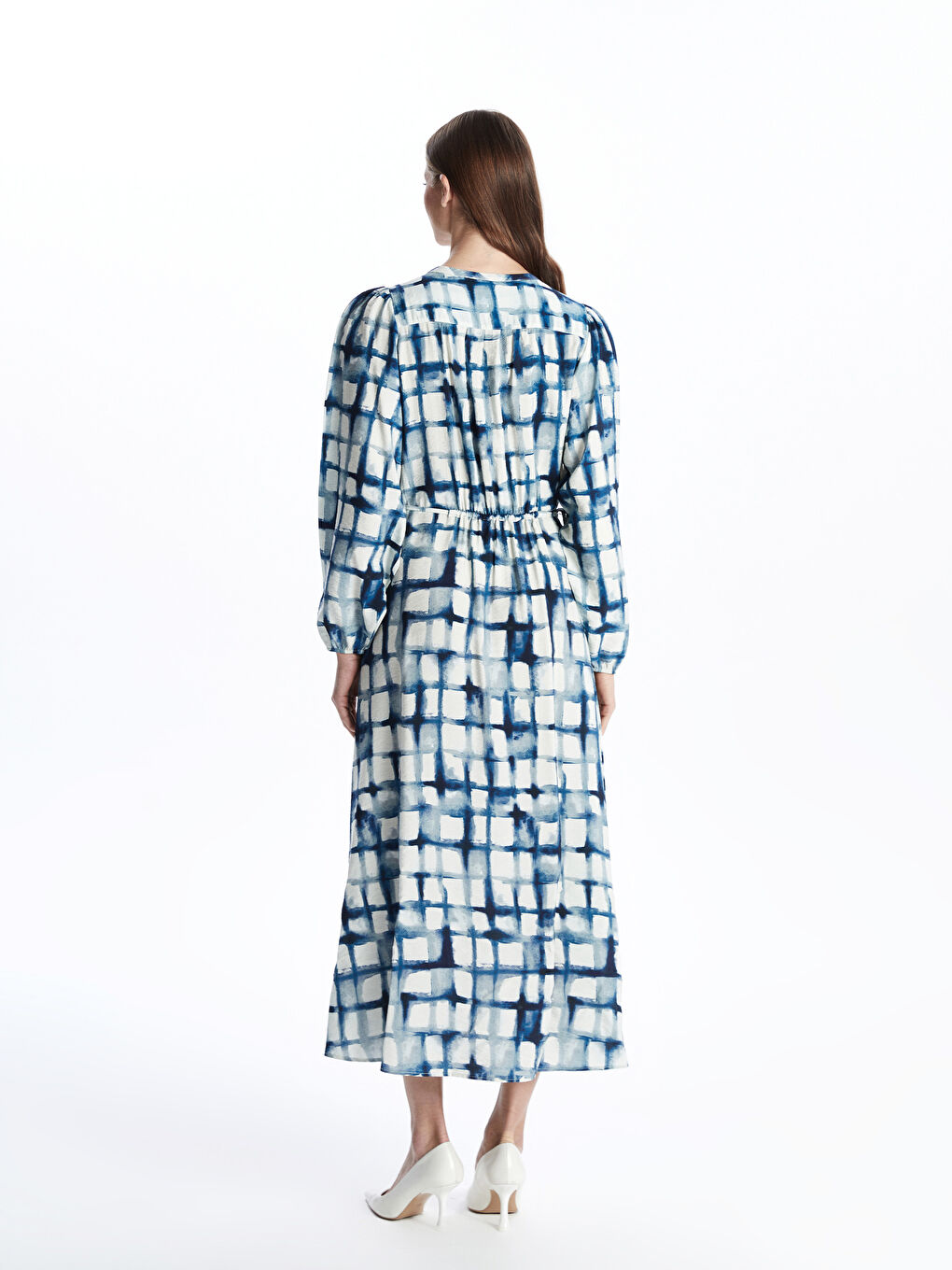 Crew Neck Patterned Women's Dress -S5H534Z8-LQQ