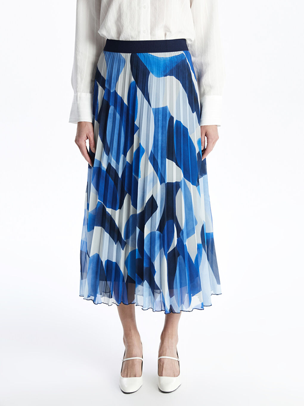 Elastic Waist Floral Women'S Chiffon Skirt -S5H536Z8-LSJ
