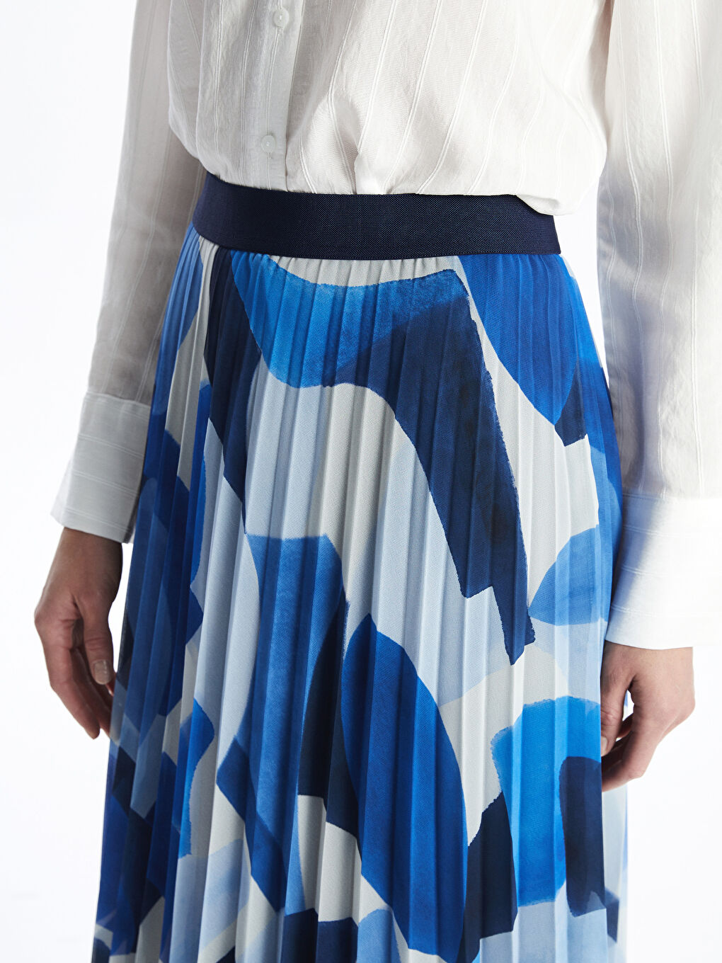 Elastic Waist Floral Women'S Chiffon Skirt -S5H536Z8-LSJ