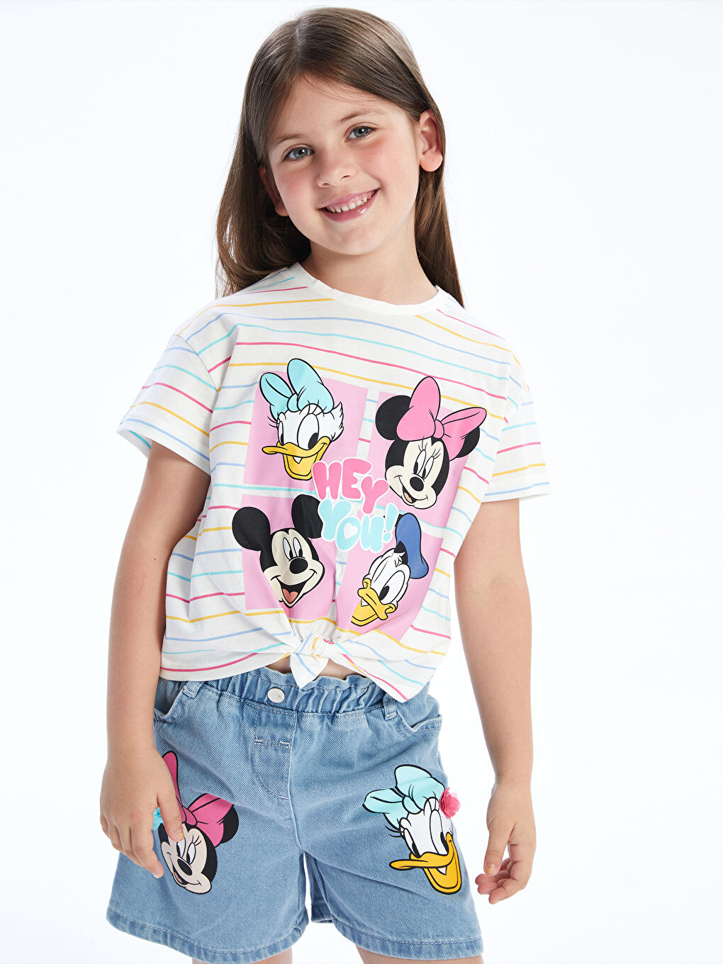 LCW Kids Majica za devojčice, okruglog izreza, sa otiskom Minnie Mouse -S5H544Z1-P8J