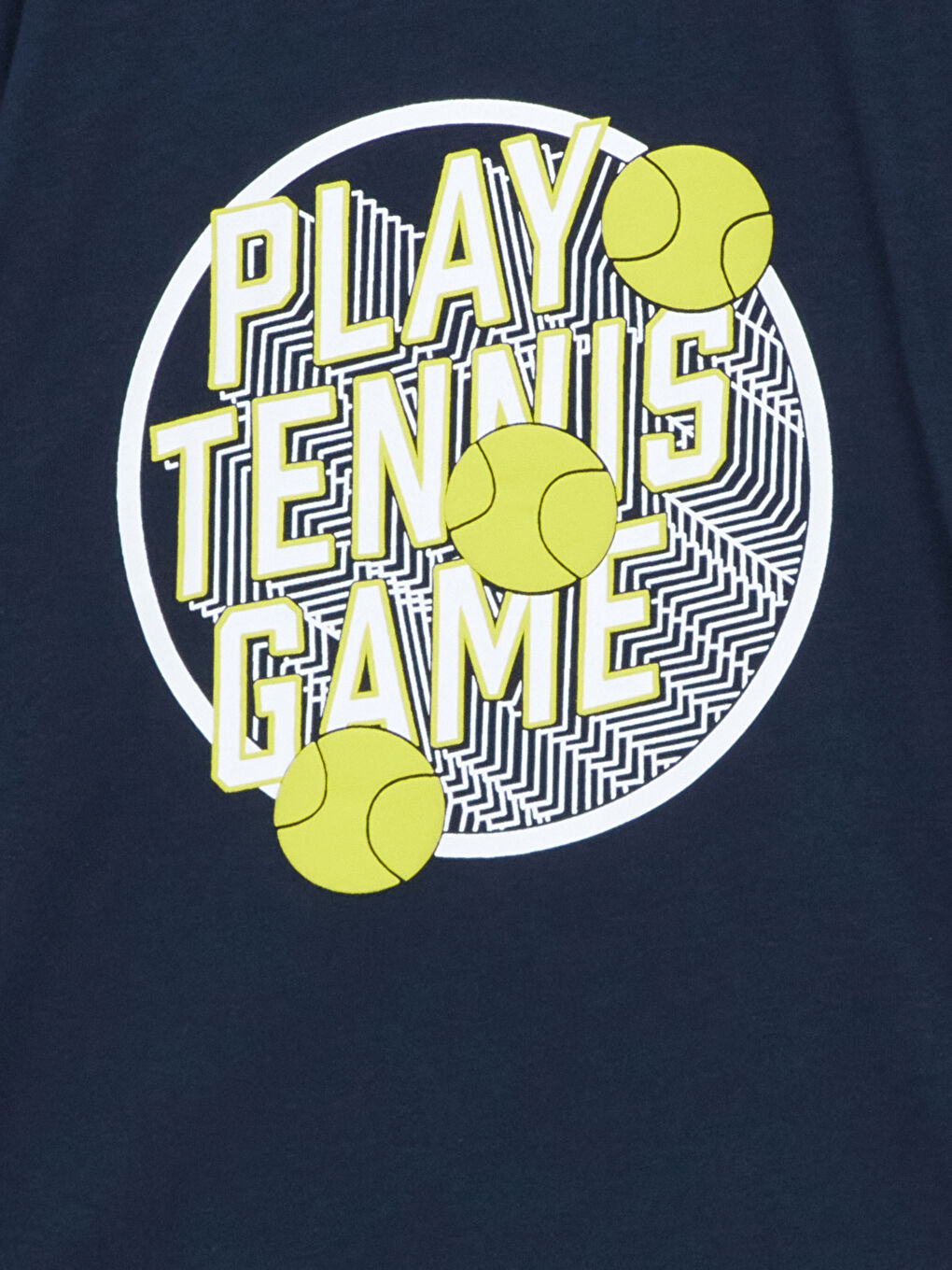 Lacivert Bisiklet Yaka Erkek Çocuk Tişört-1