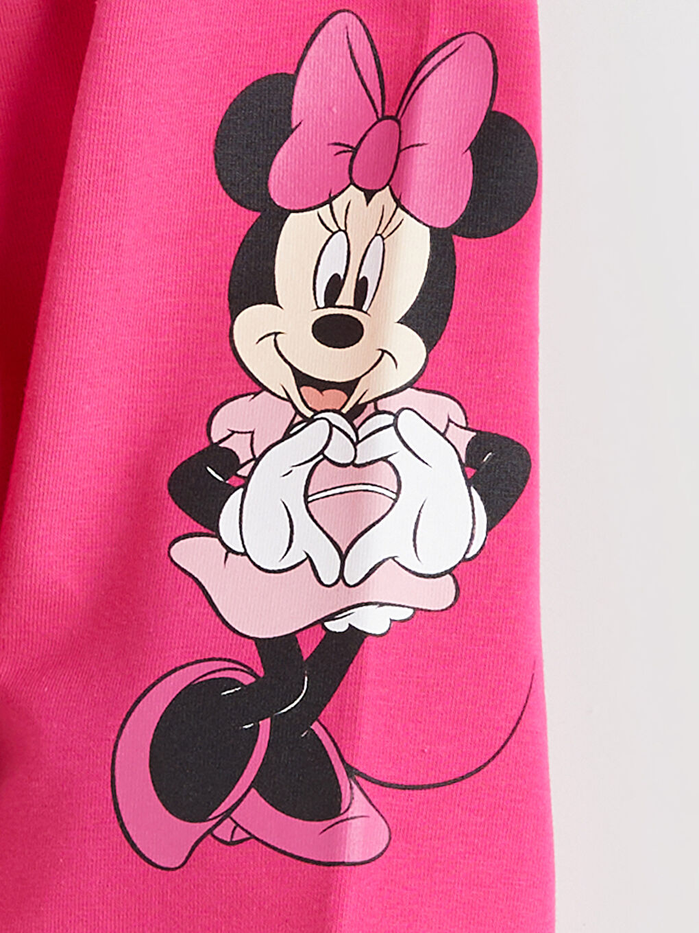 Fuşya Minnie Mouse Baskılı Kız Çocuk Tayt-2