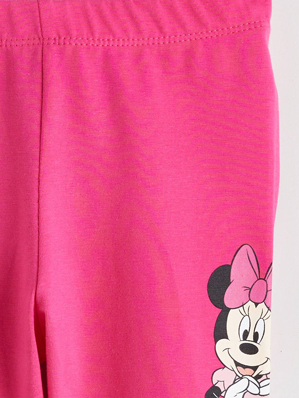 Fuşya Minnie Mouse Baskılı Kız Çocuk Tayt-3
