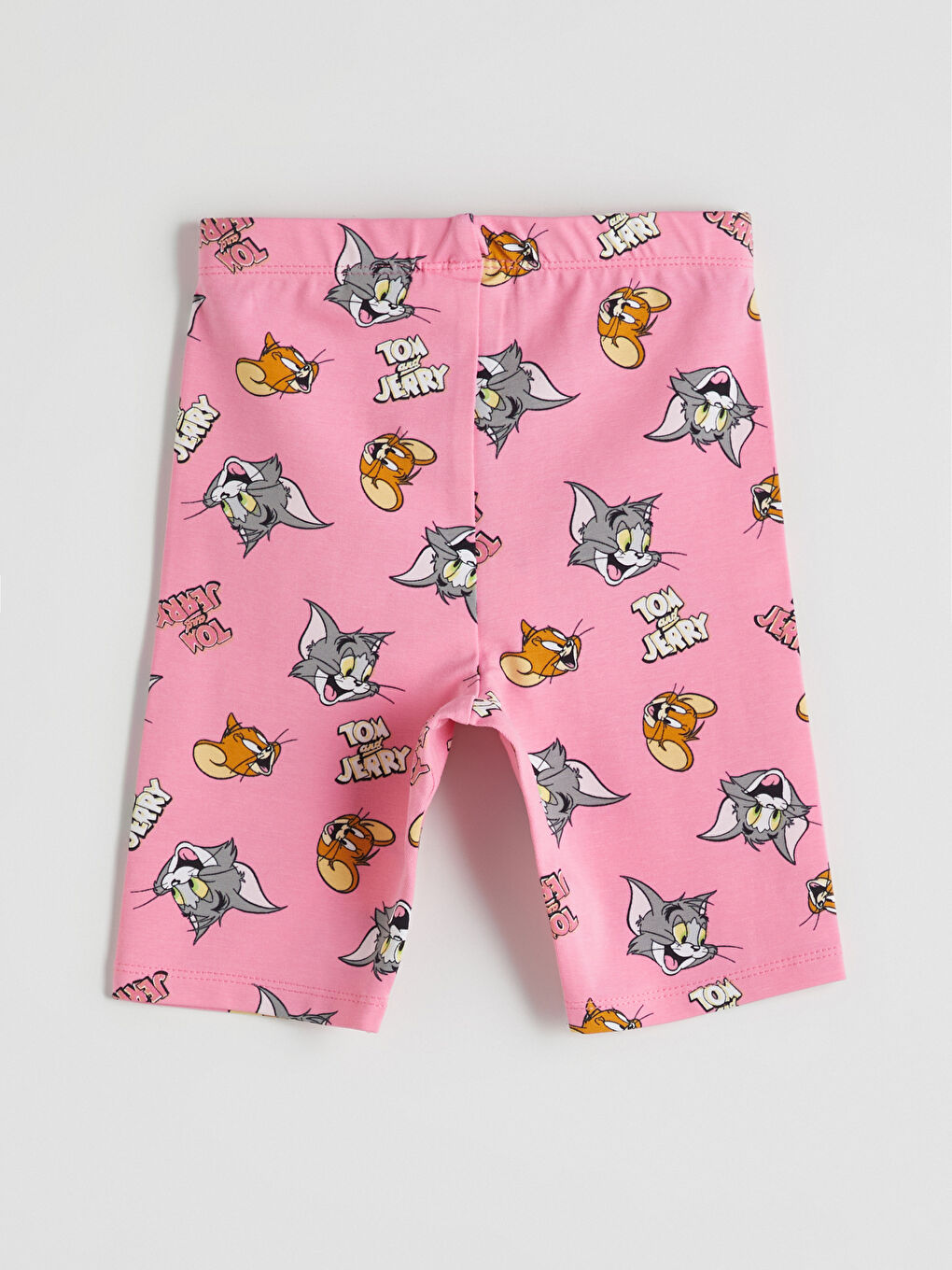 Pembe Tom & Jerry Baskılı Kız Çocuk Kısa Tayt-2