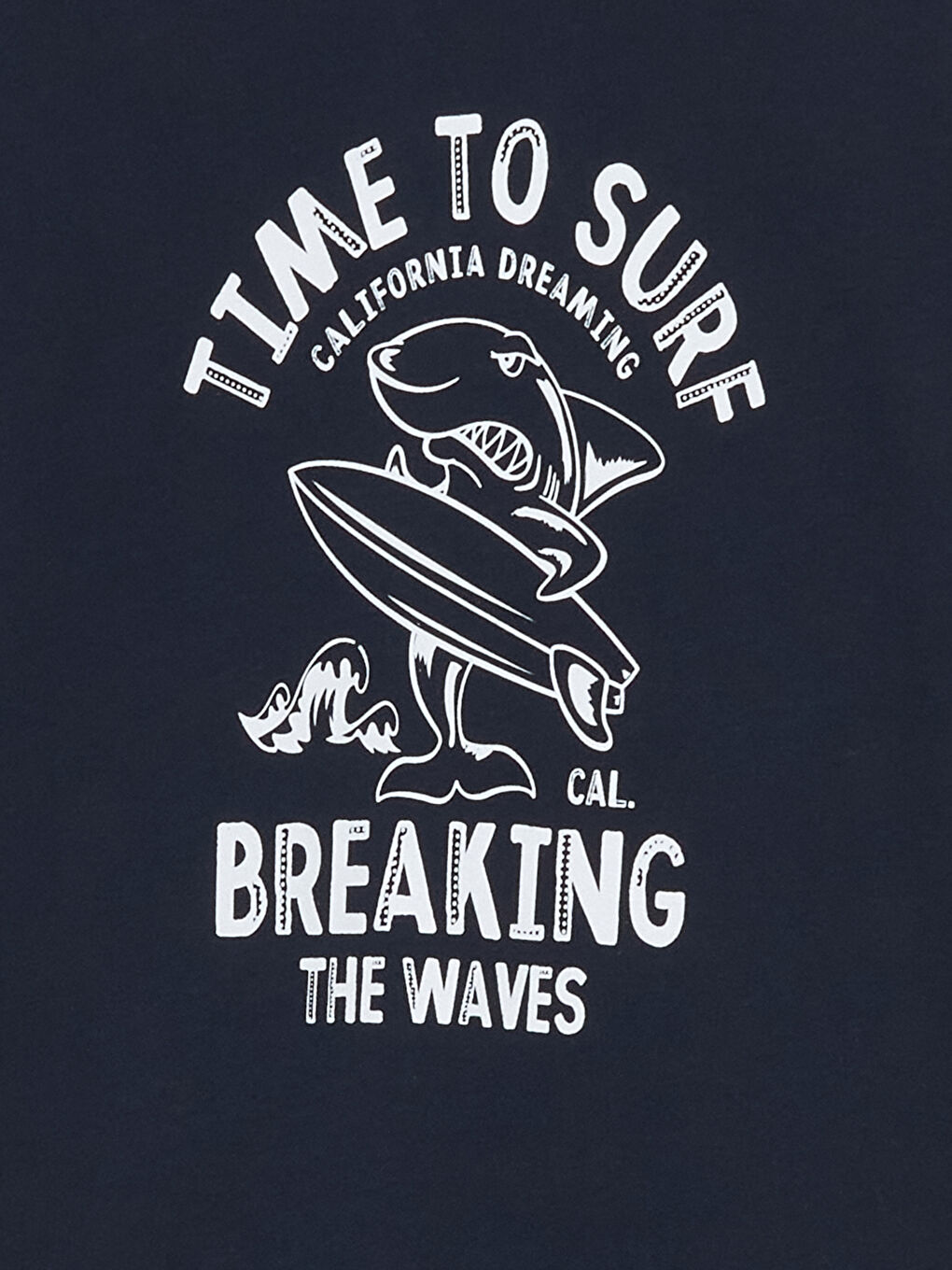 Lacivert Bisiklet Yaka Erkek Çocuk Tişört-1