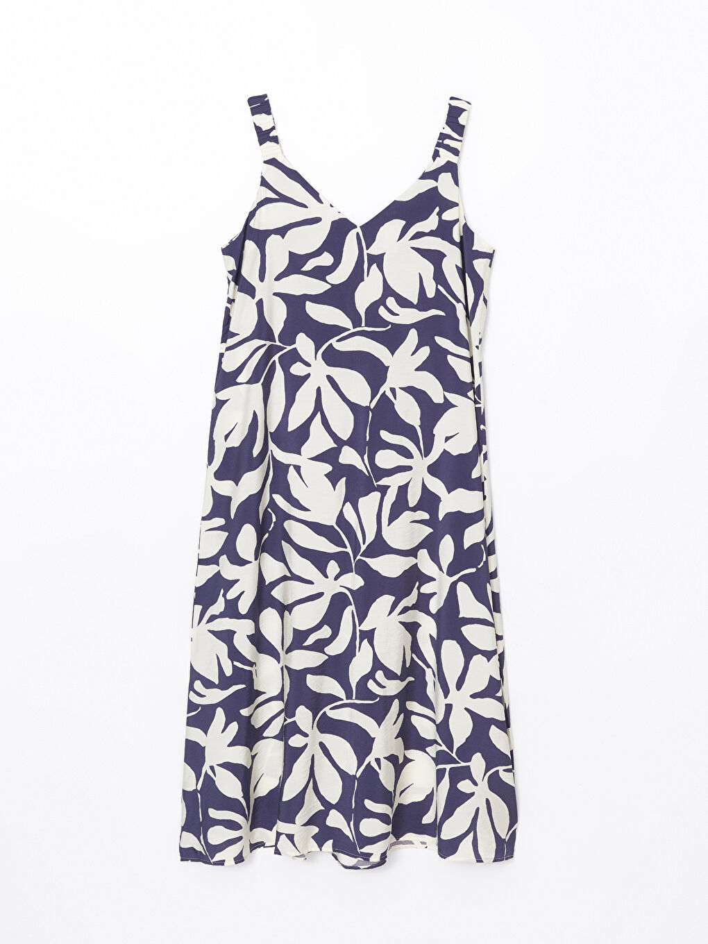 Patterned V-Neck Midi Dress -S5H590Z8-LSJ