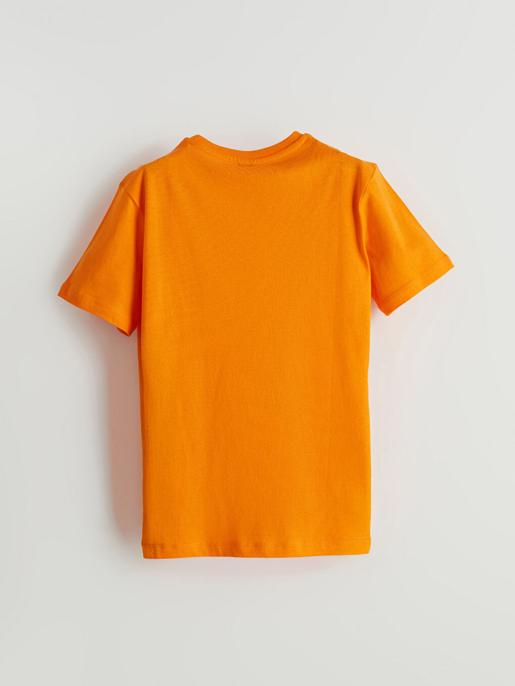 Turuncu Bisiklet Yaka Erkek Çocuk Tişört-1