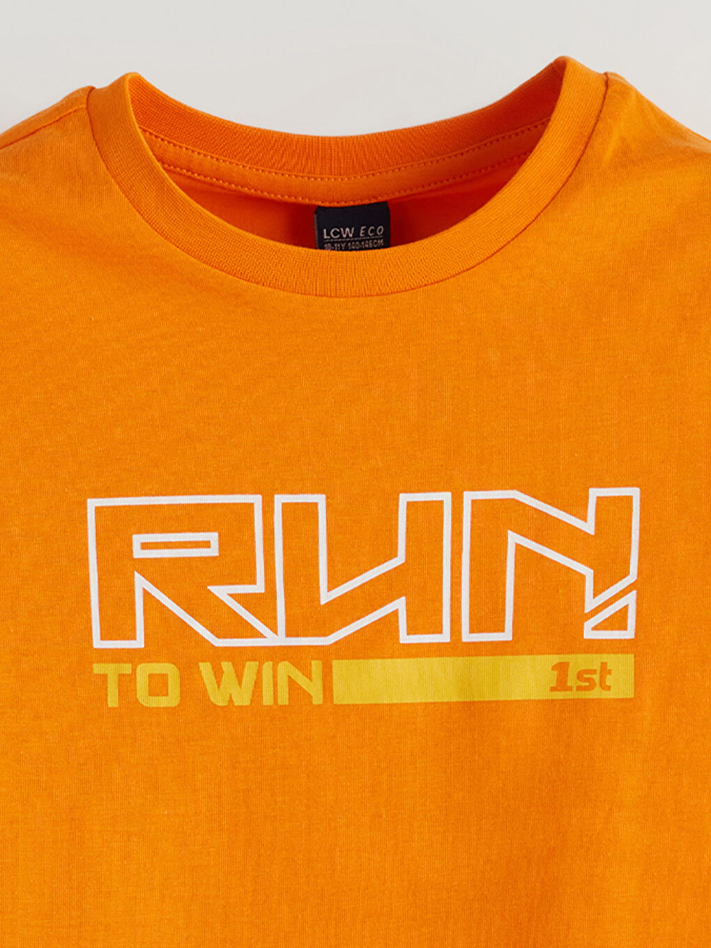 Turuncu Bisiklet Yaka Erkek Çocuk Tişört-2