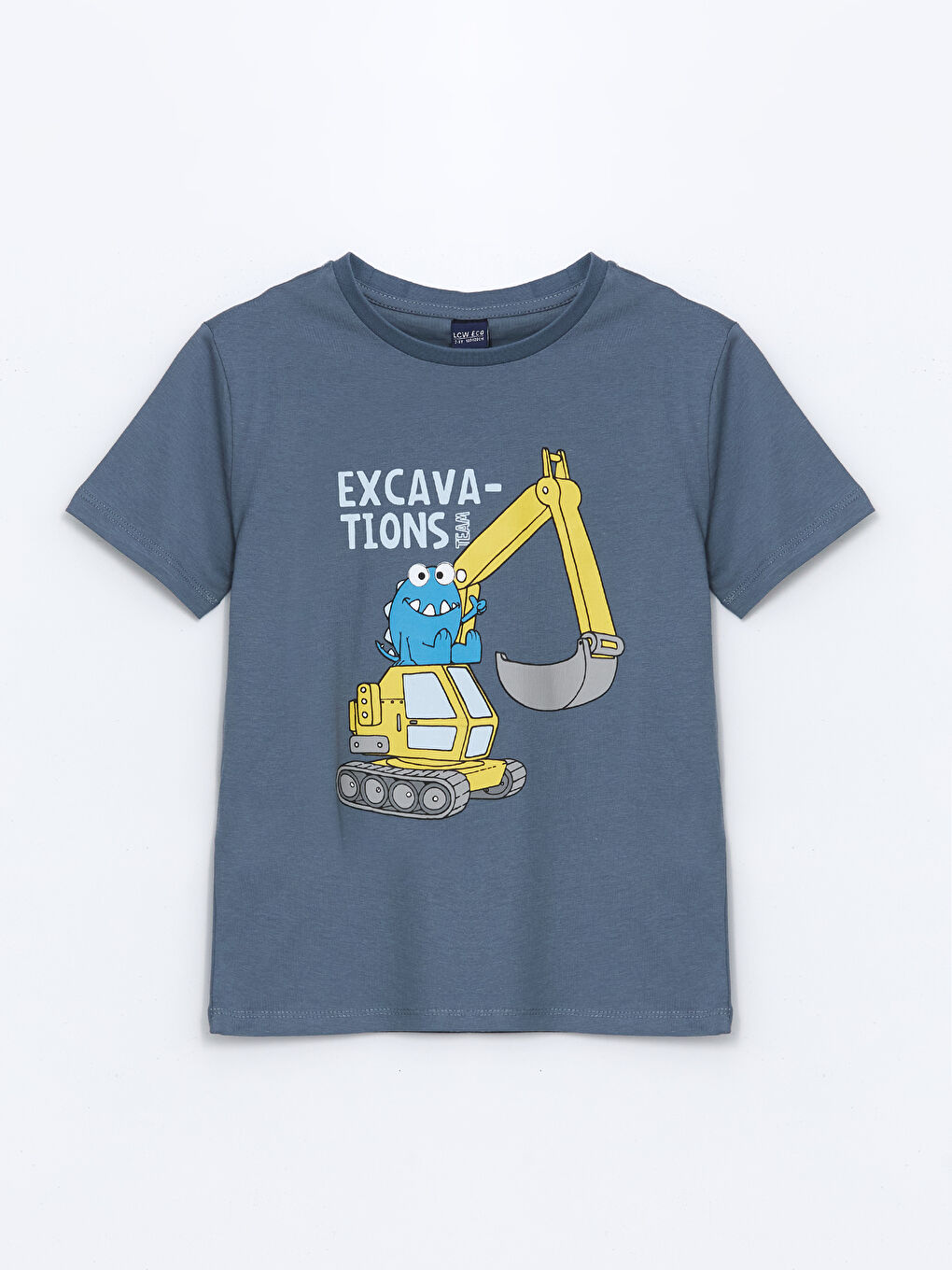 İndigo Bisiklet Yaka Erkek Çocuk Tişört