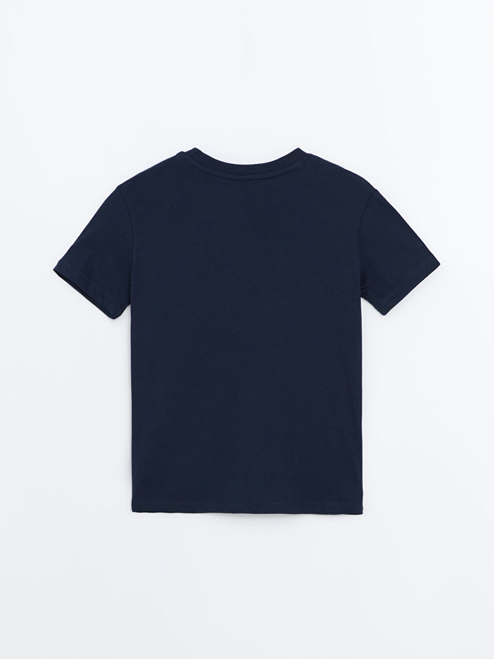 Lacivert Bisiklet Yaka Erkek Çocuk Tişört-1