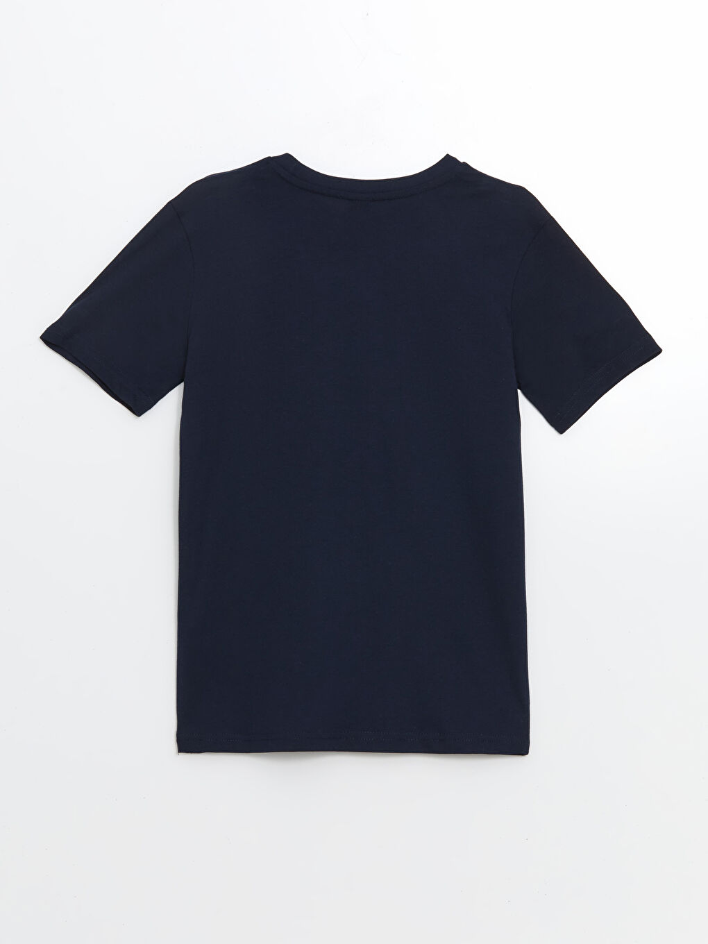 Lacivert Bisiklet Yaka Erkek Çocuk Tişört-1