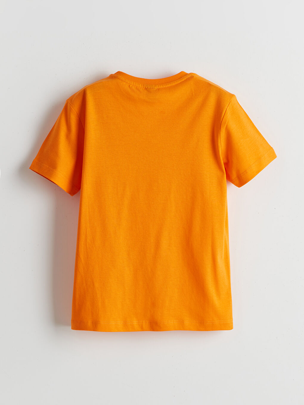 Turuncu Bisiklet Yaka Erkek Çocuk Tişört-1