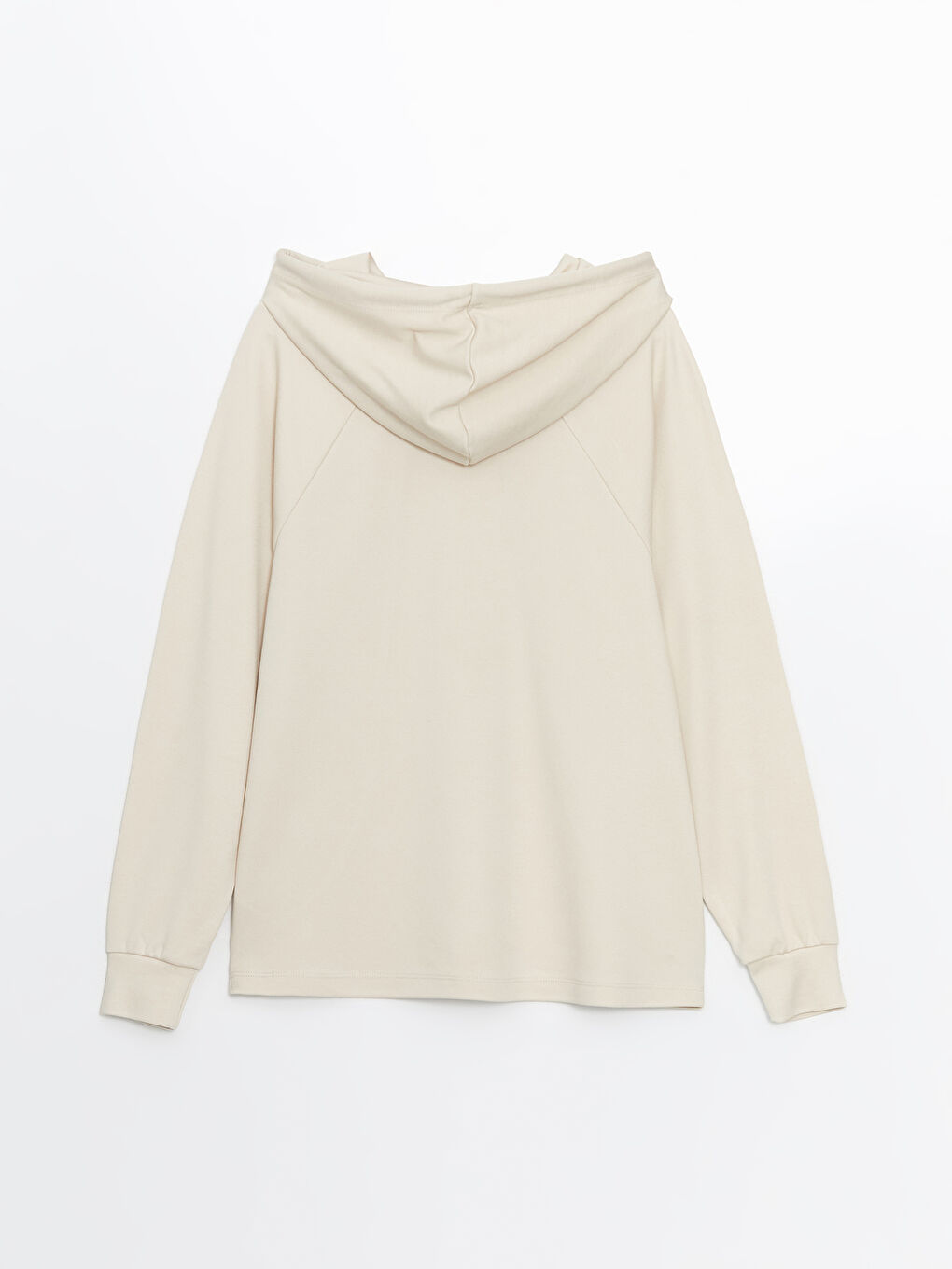 LCW Modest Bej Düz Oversize Kadın Hoodie - 5