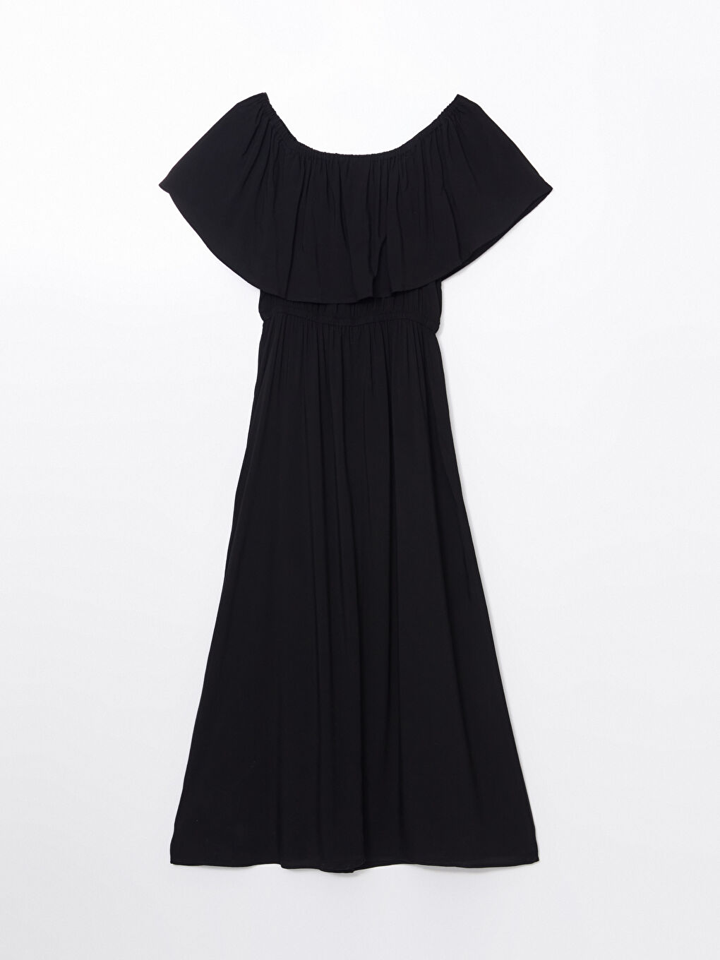 Plain Pleated Women's Midi Dress-10