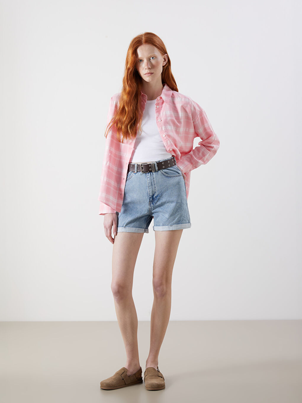 LCW Jeans شورت دينيم بقصة عادية للسيدات -S5H633Z8-S5W