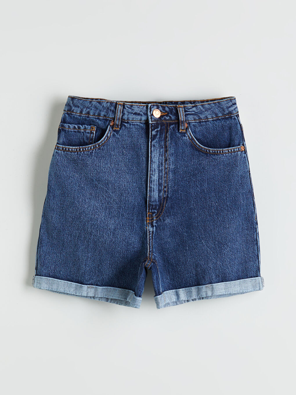 Slim Fit Women's Denim Shorts-4
