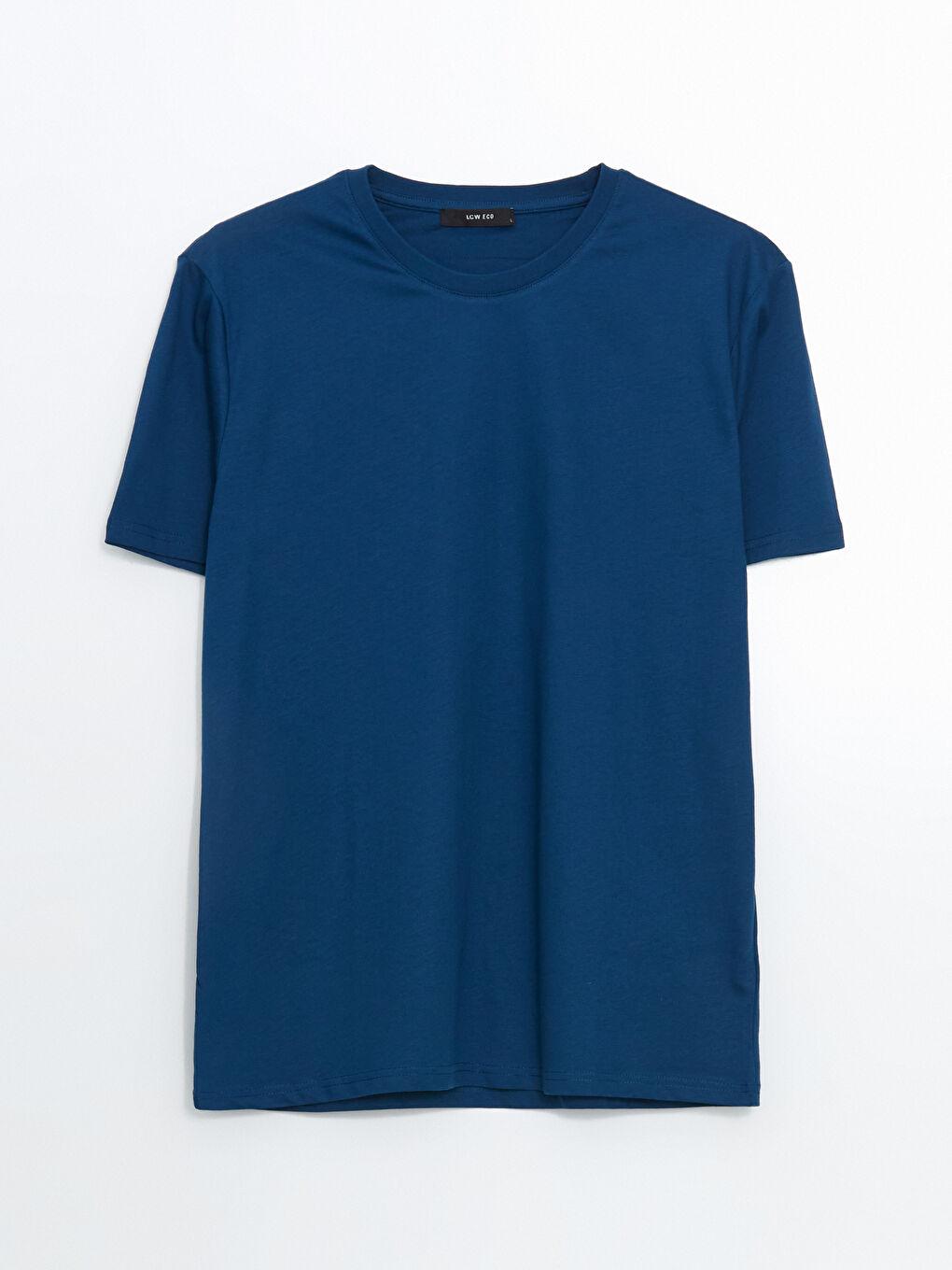 Petrol Bisiklet Yaka Kısa Kollu Baskılı Penye Erkek Tişört-4