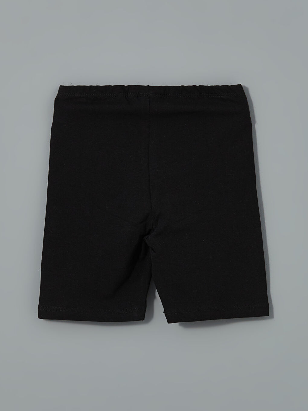 Siyah Beli Lastikli Kız Çocuk Şort Pijama Altı-1