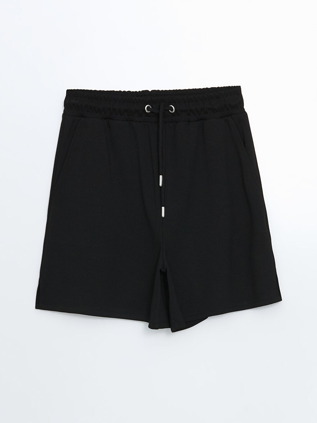 Siyah Beli Lastikli Kadın Spor Şort-4