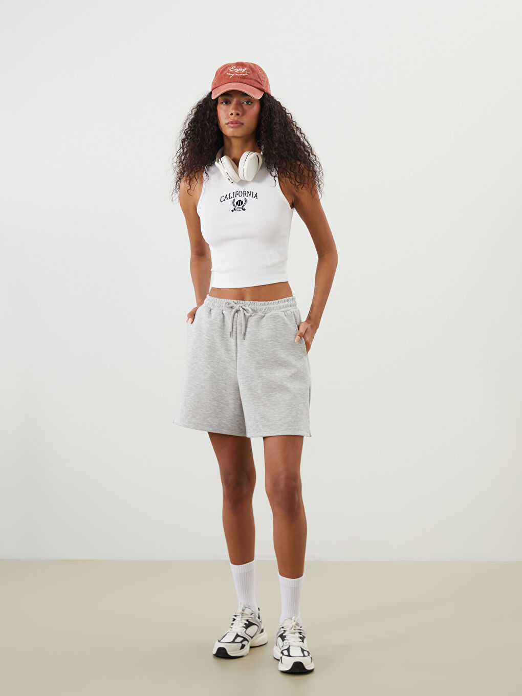 Elasticated Waist Women's Sports Shorts -S5H693Z8-LAL