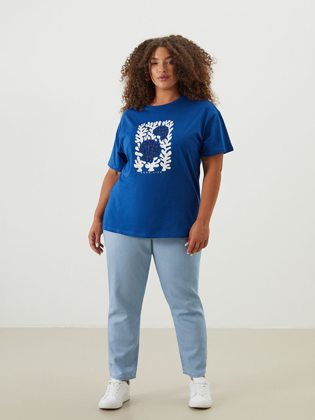 LCW Modest Elastischer Bund Karotten-Passform Damen Jeans -S5H747Z8-311