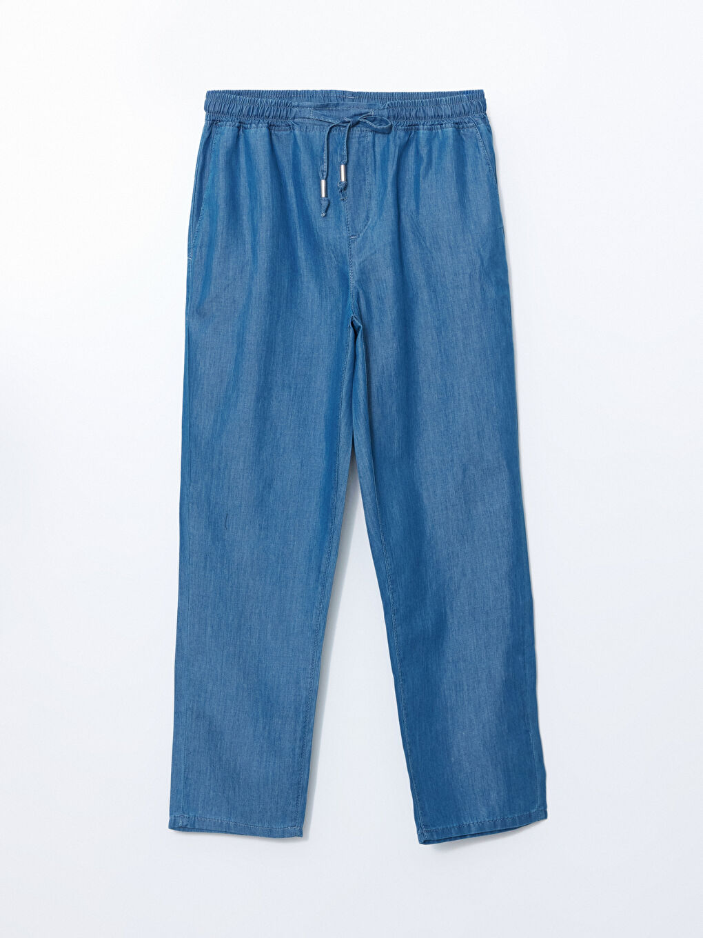 LCW Modest Indigo Beli Lastikli Carrot Fit Kadın Jean Pantolon - 5