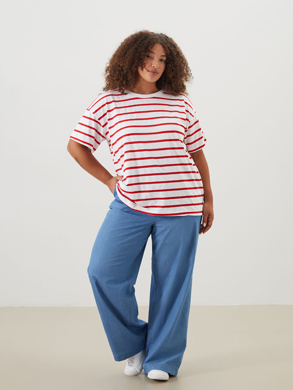 LCW Modest Wideleg Kadın Jean Pantolon -S5H756Z8-507