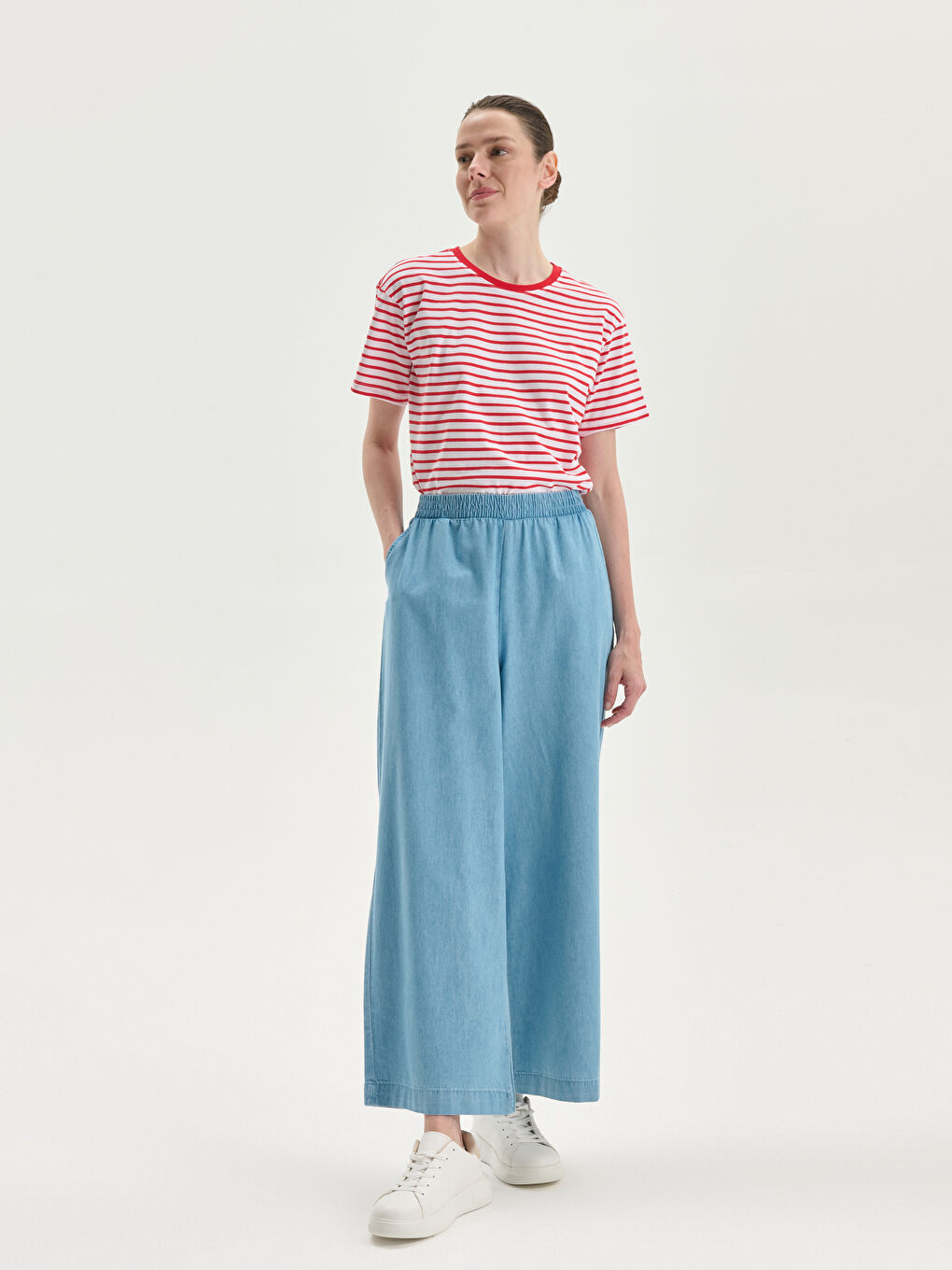 LCW Modest Wideleg Kadın Jean Pantolon -S5H756Z8-507