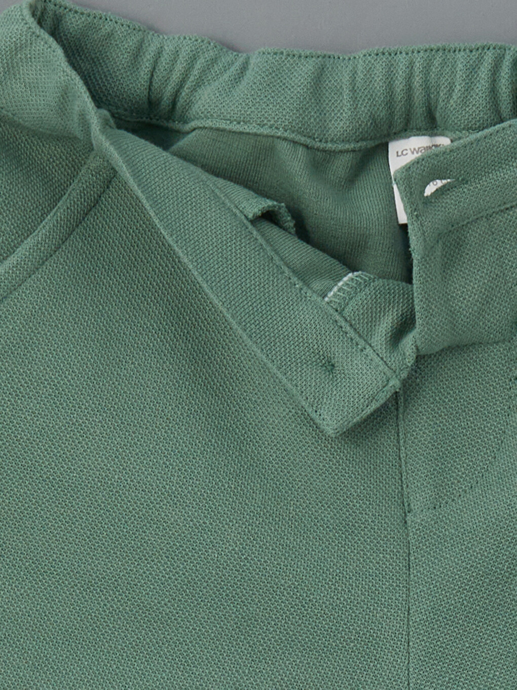 Yeşil Beli Lastikli Basic Erkek Çocuk Pantolon-1