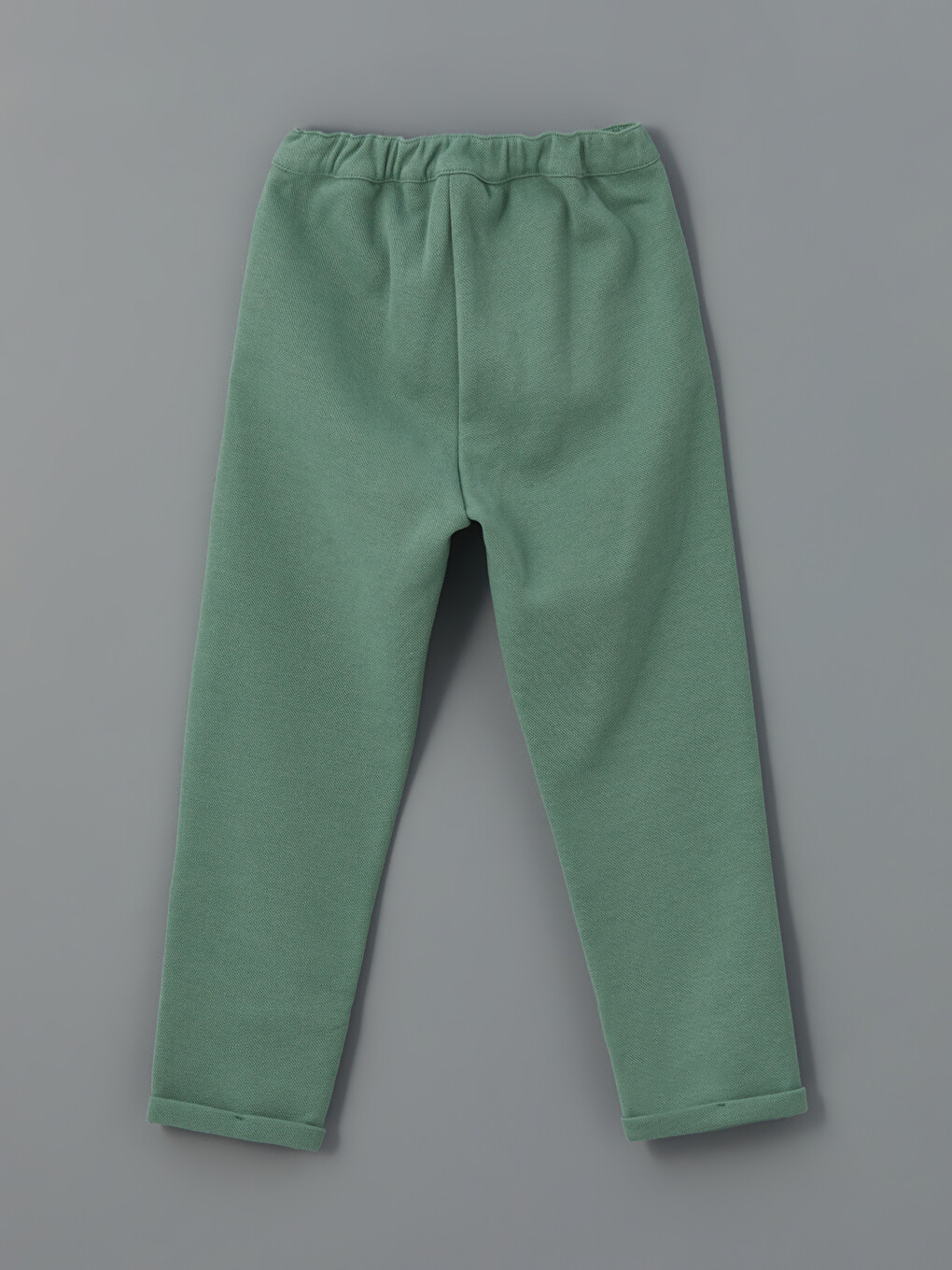 Yeşil Beli Lastikli Basic Erkek Çocuk Pantolon-2