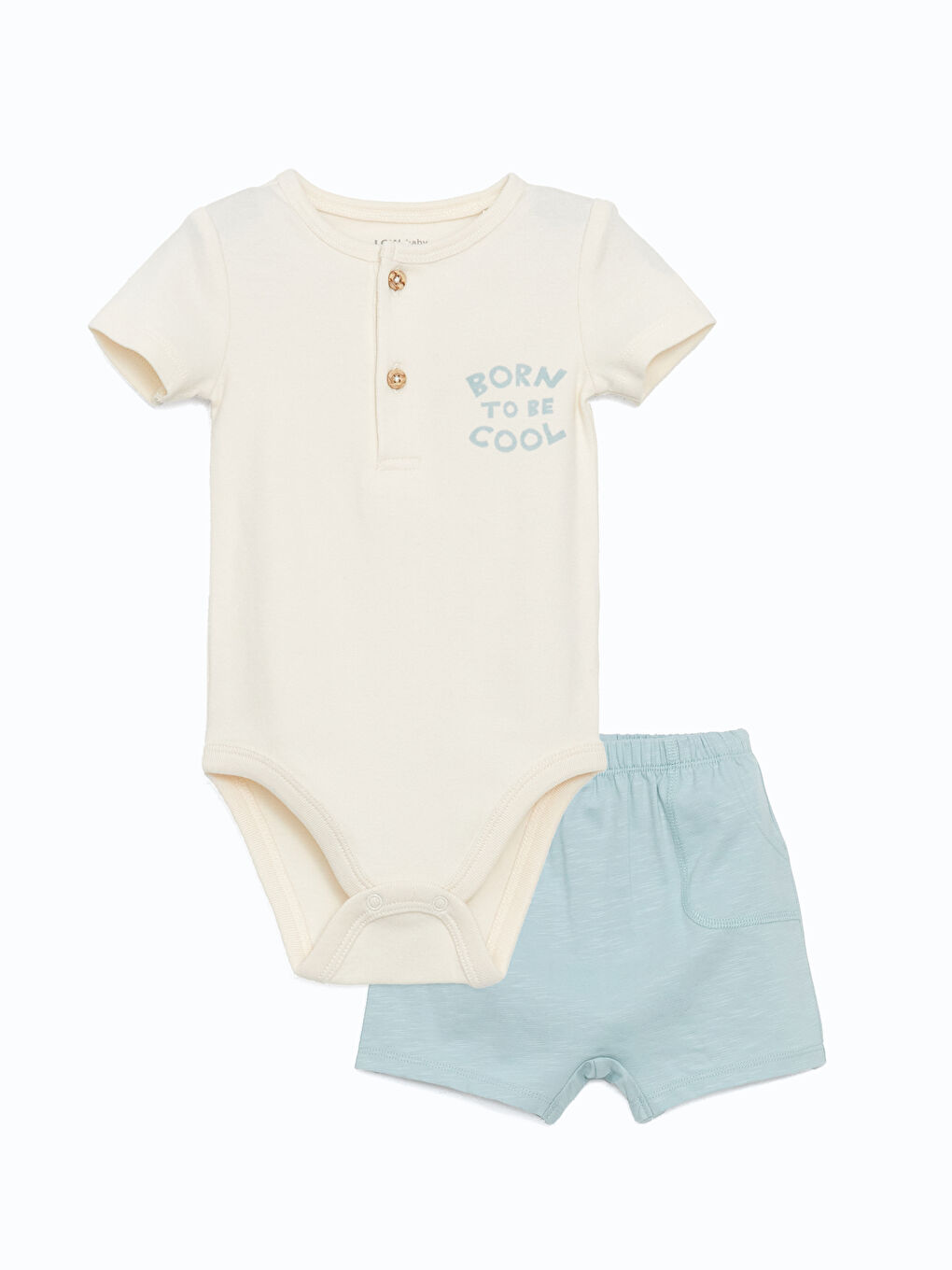 LCW baby Komplet Bodi sa drikerima i šorts za bebe dečake -S5H781Z1-FDL