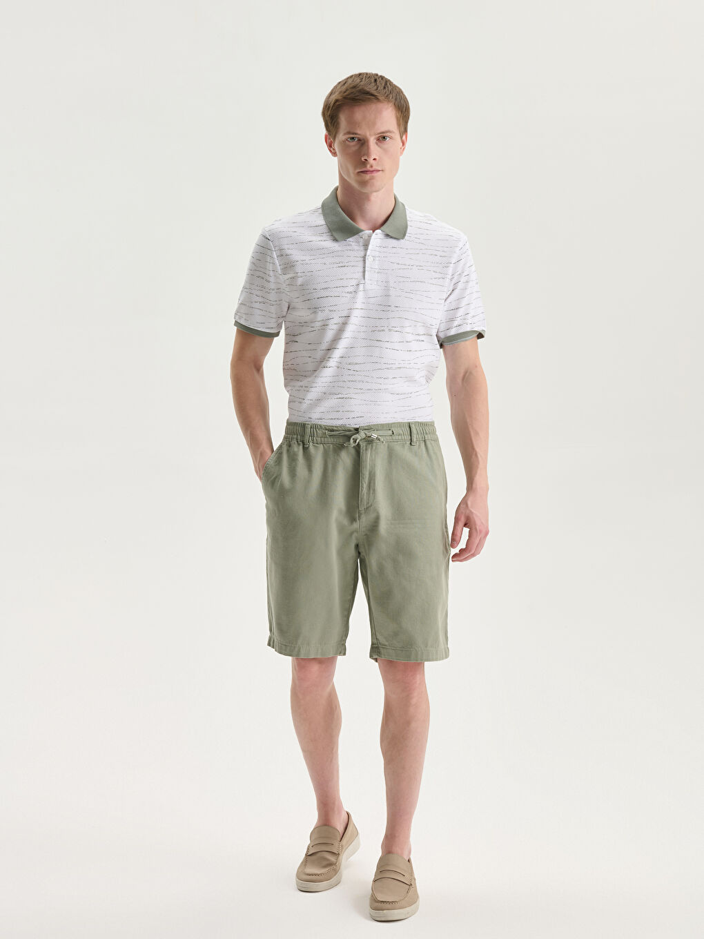 LCW Vision Standard Fit Men's Shorts with Waist Tie Detail -S5H794Z8-GNZ