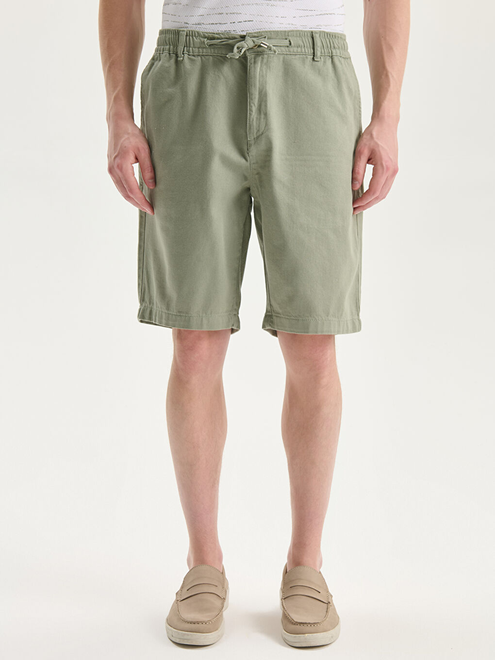 LCW Vision Standard Fit Men's Shorts with Waist Tie Detail -S5H794Z8-GNZ