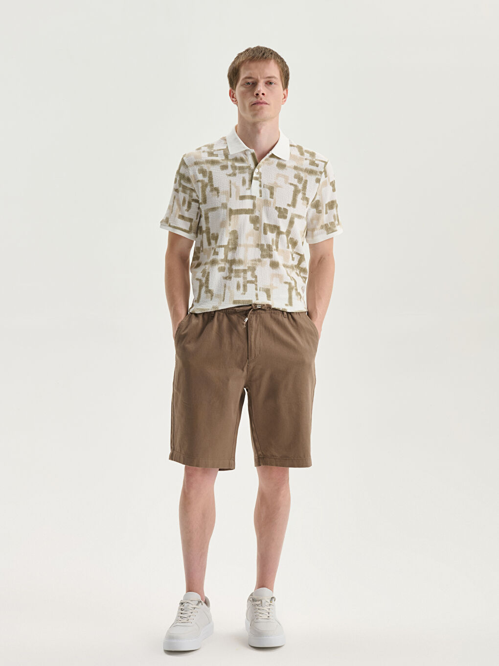 LCW Vision Standard Fit Men's Shorts with Waist Tie Detail -S5H794Z8-DU7