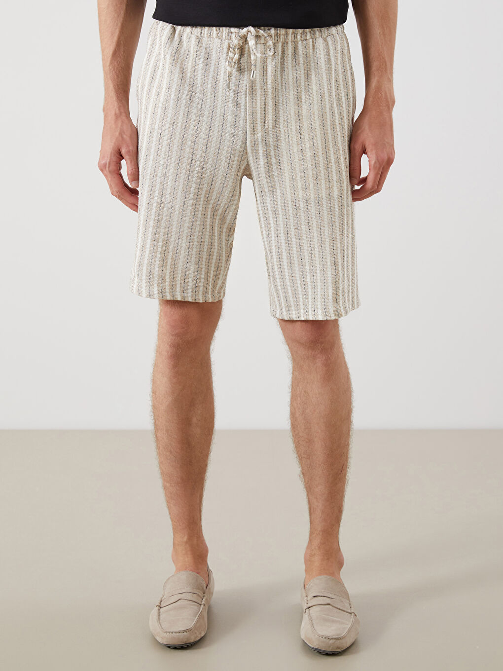 LCW Vision Standard Fit Striped Men's Shorts -S5H796Z8-RW0