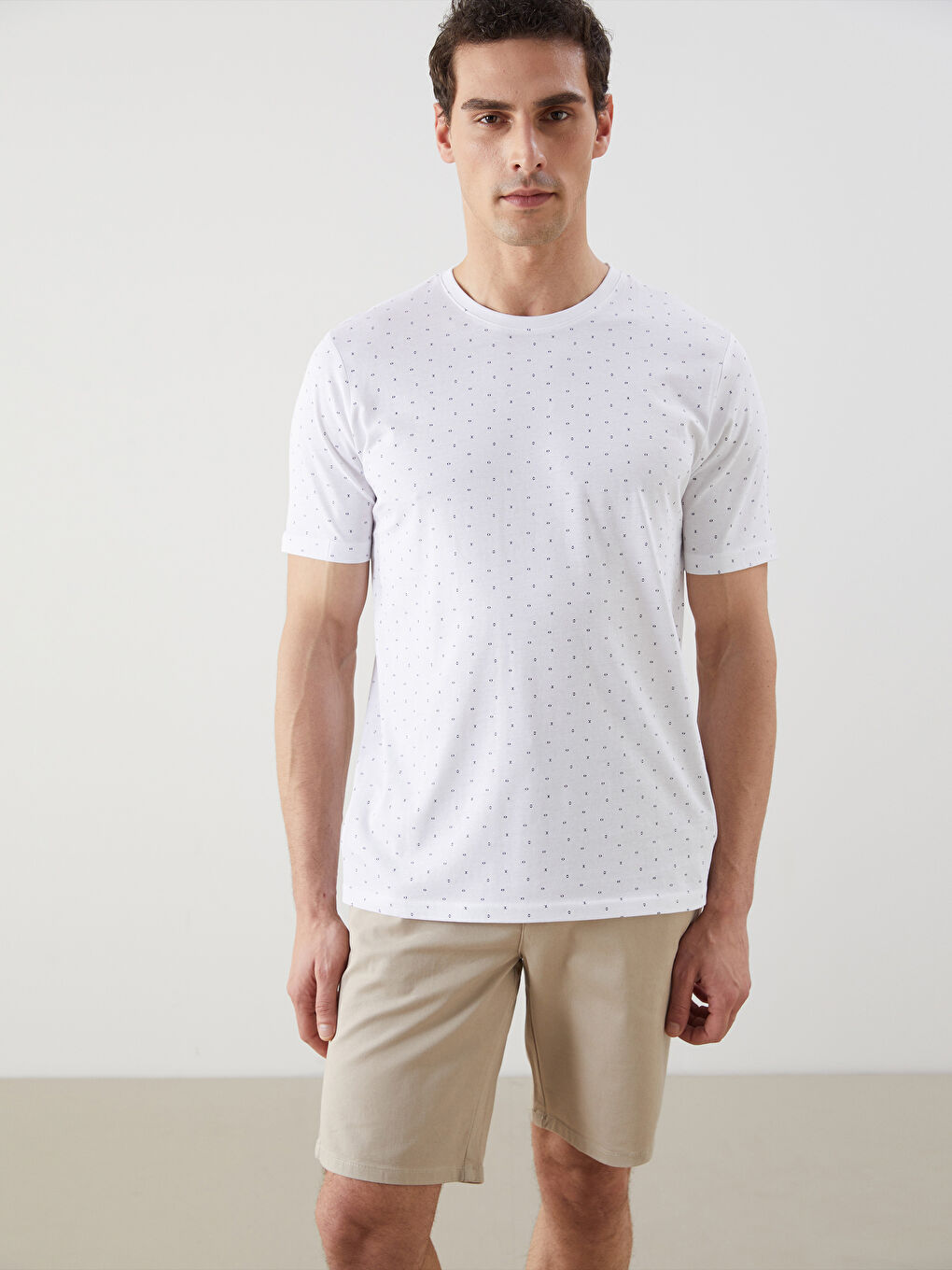 Crew Neck Printed Jersey Men's T-Shirt -S5H798Z8-Q6K