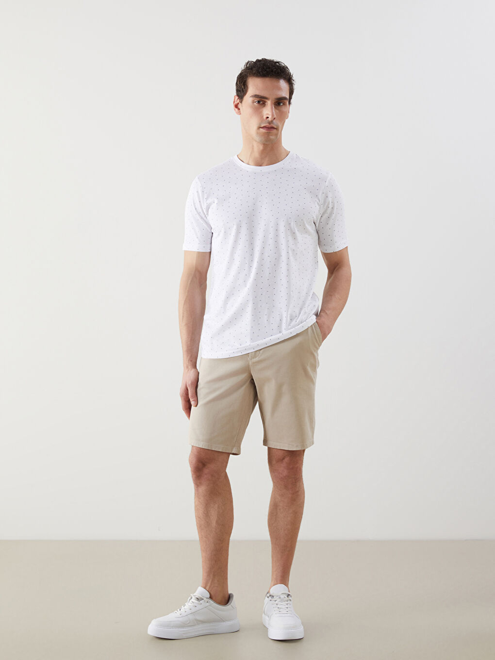 Crew Neck Printed Jersey Men's T-Shirt -S5H798Z8-Q6K