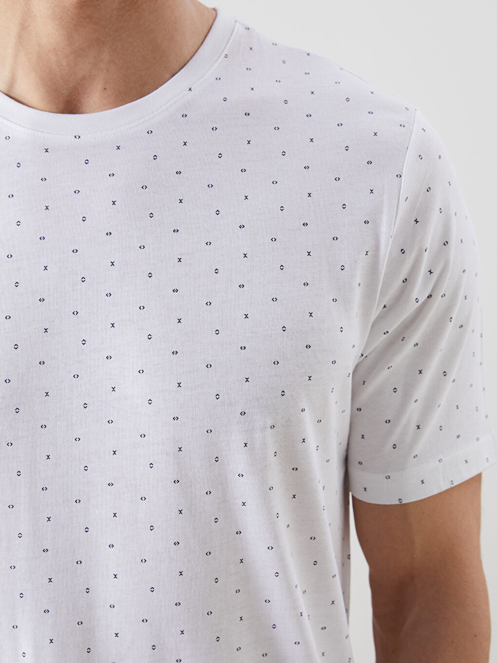 Crew Neck Printed Jersey Men's T-Shirt -S5H798Z8-Q6K