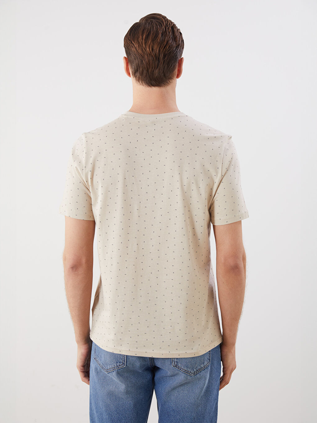 LCWAIKIKI Classic Crew Neck Printed Jersey Men's T-Shirt -S5H798Z8-QMG