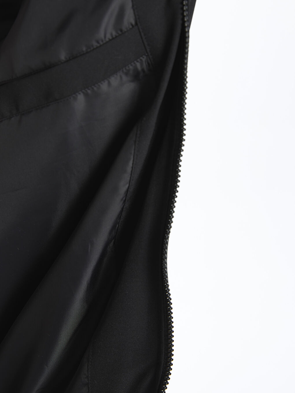 Siyah Standart Kalıp Kolej Yaka Erkek Mont-3