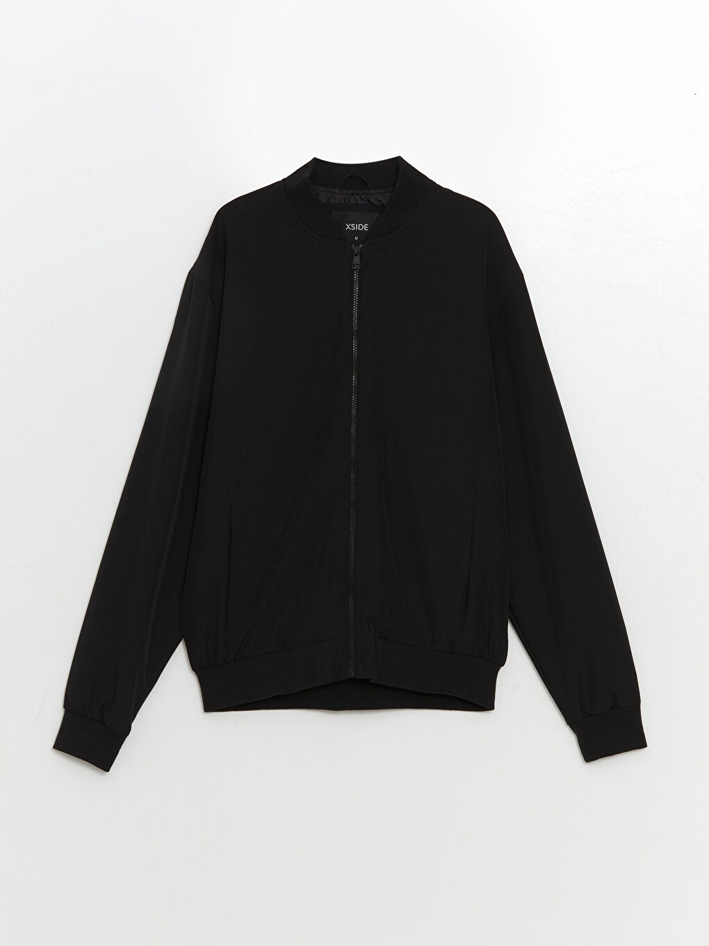 Siyah Standart Kalıp Kolej Yaka Erkek Mont-5