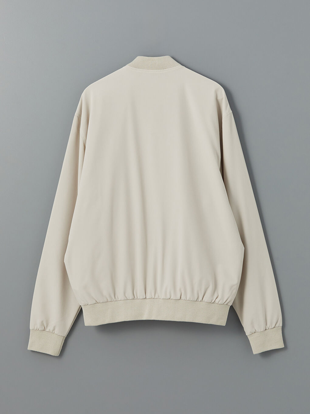 Bej Standart Kalıp Kolej Yaka Erkek Bomber Mont-6