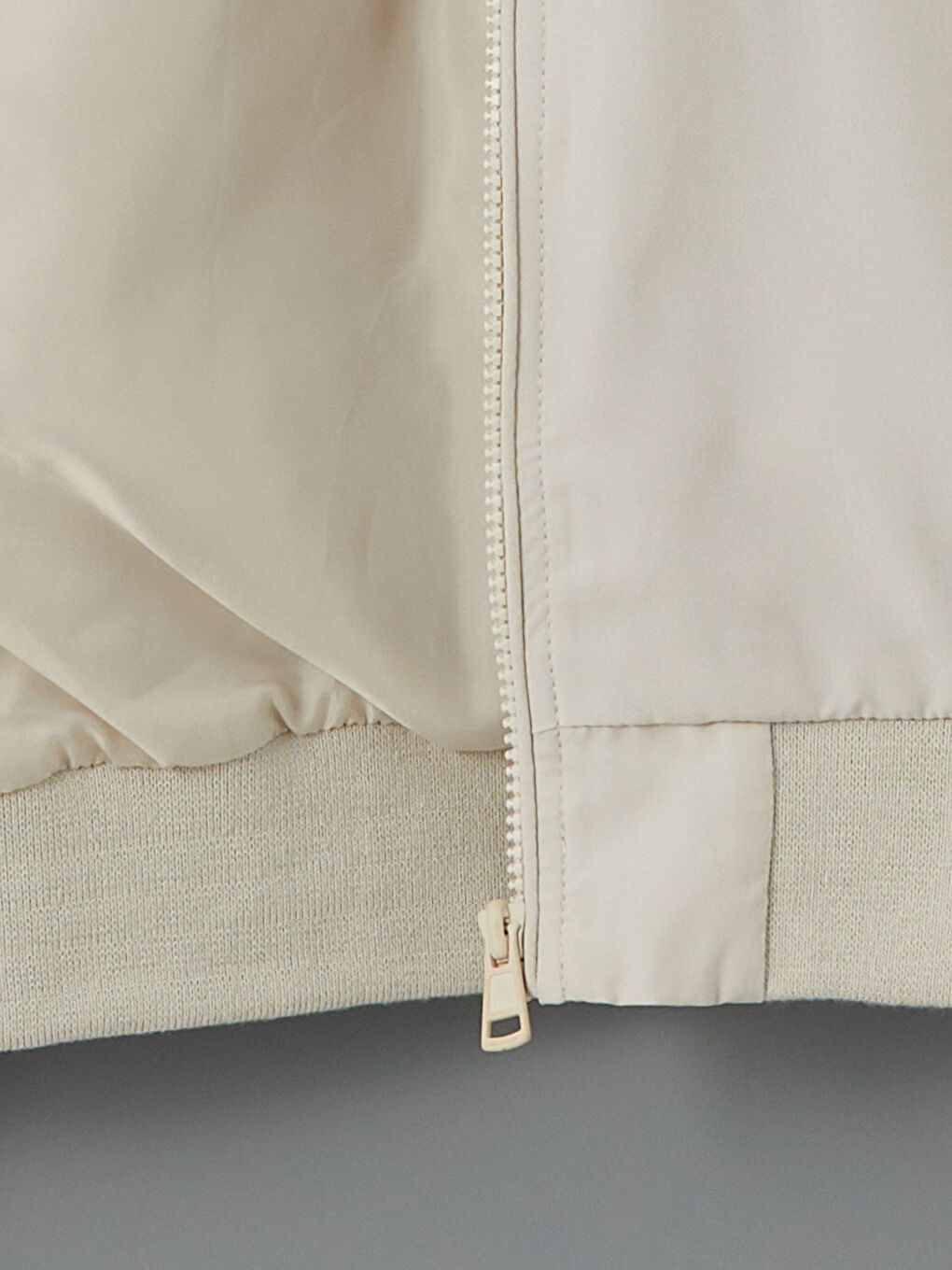 Bej Standart Kalıp Kolej Yaka Erkek Bomber Mont-7