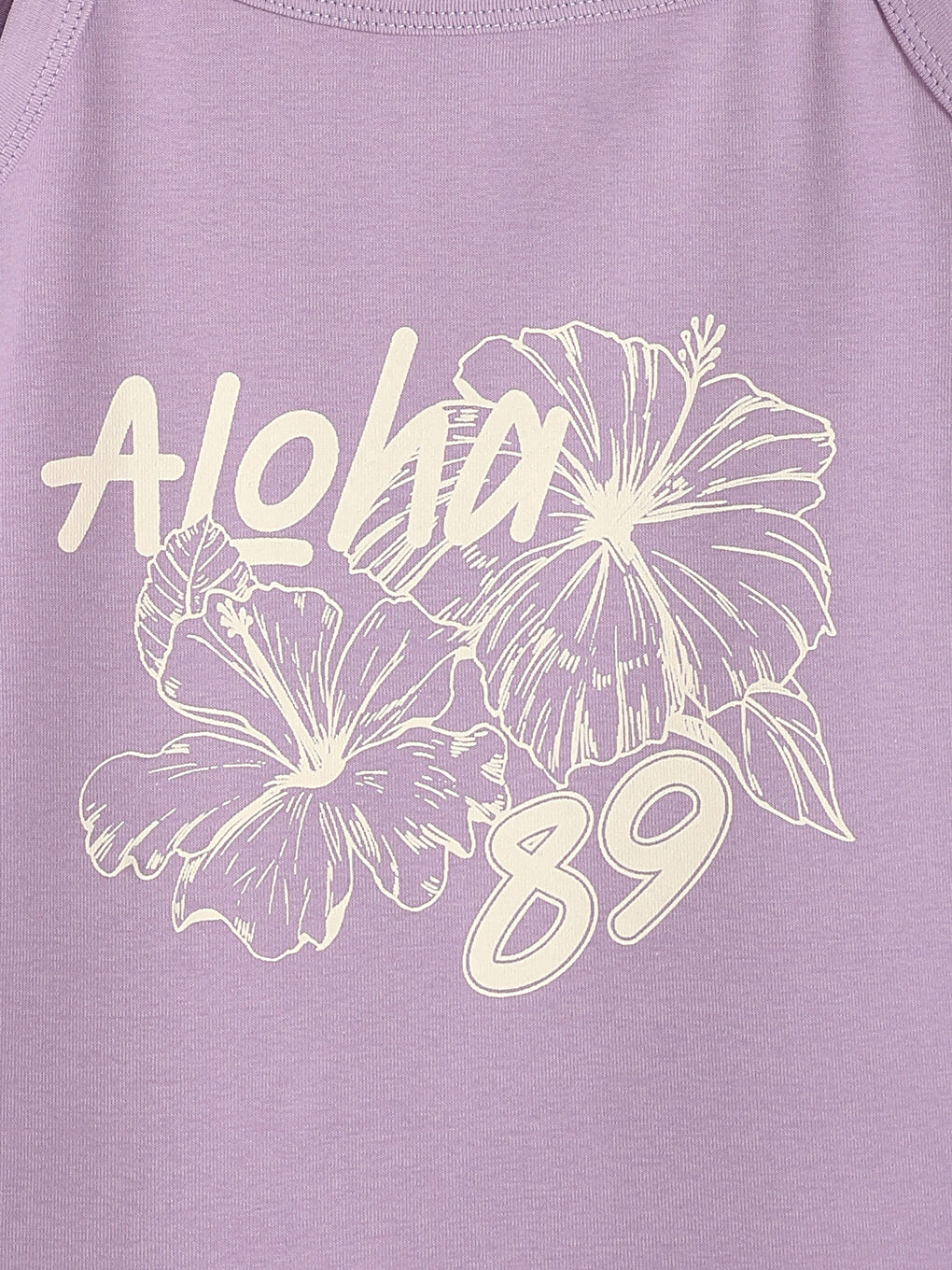 Square Collar Printed Girls' Vest-3