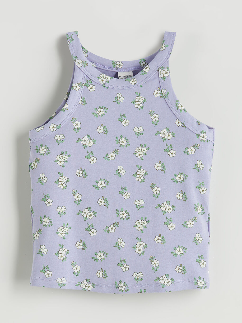 Halter Neck Floral Girls' Tank Top